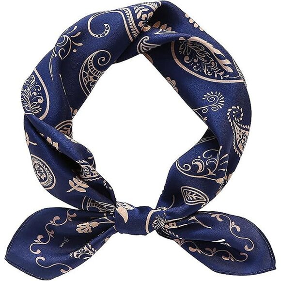 Accessories - 100% Mulberry Silk Square Light weight Hair Scarf Satin Designer For Women's Hig